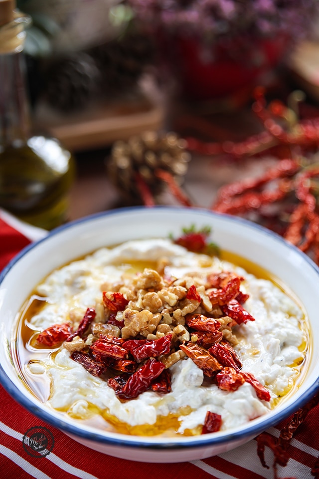 yoğurtlu ve paylıcanlı meze