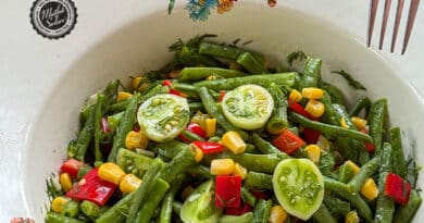 Yeşil Domatesli Taze Börülce Salatası