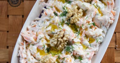 Yoğurtlu Yer Elması Salatası